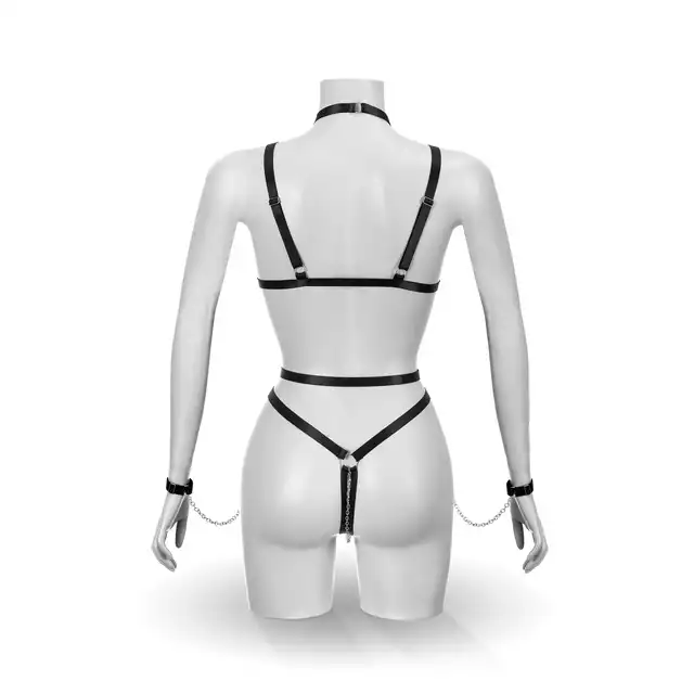 Bijoux Pour Toi Emmanuelle Harness Body – Jednoczęściowy Harness Modelujący Sylwetkę - Podkreśla sylwetkę i pewność siebie. One Size, czarny.