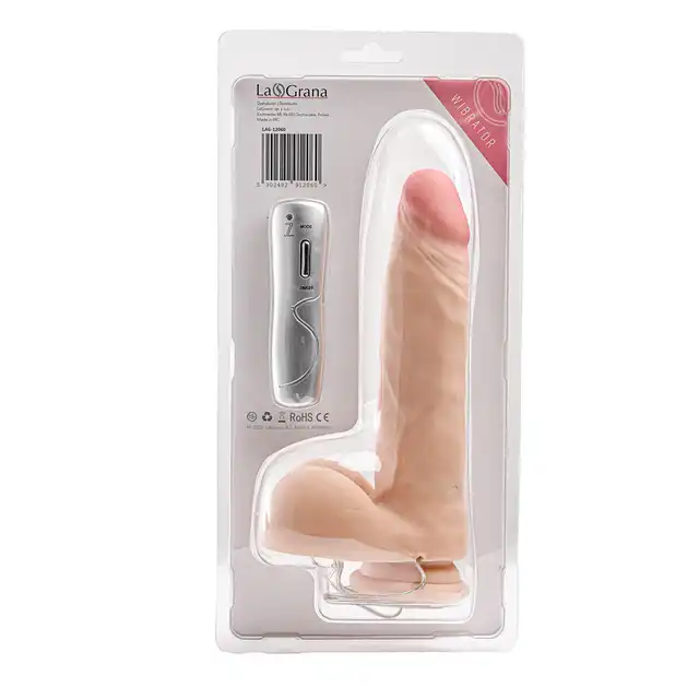 Simple Pleasure - wibrator z 7 trybami wibracji z cyberskóry, na pilota, 23 cm - Miękki dotyk i naturalna przyjemność!