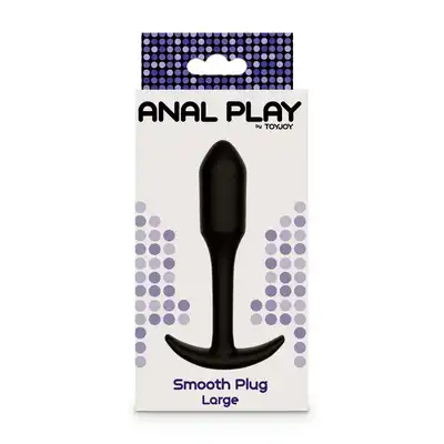 Toy Joy - Smooth Anal Plug Large. Długość 12,2cm, Wygodna płaska nóżka do dłuższego noszenia.