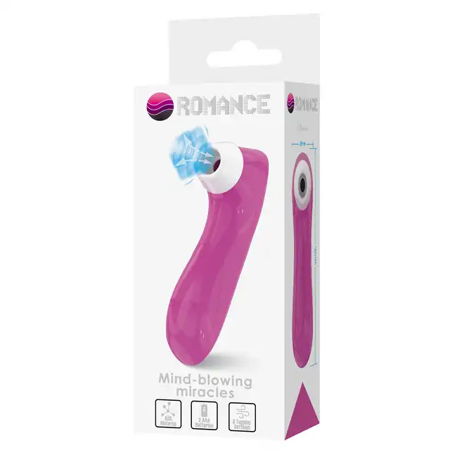 Romance - Breeze Sucking Pleasure Stimulator Pink - Stymulator powietrzny, 8 trybów intensywności, różowy - Bezdotykowa przyjemność, która robi wrażenie.