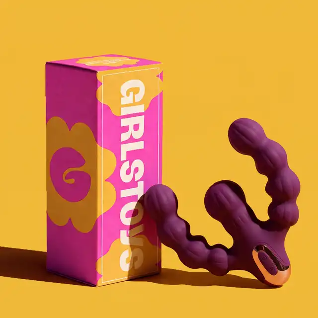 Girls Toys – Biarritz–Pays - Wielofunkcyjny wibrator dla par z ruchem posuwisto-zwrotnym i ze żłobieniami dla dodatkowej stymulacji.