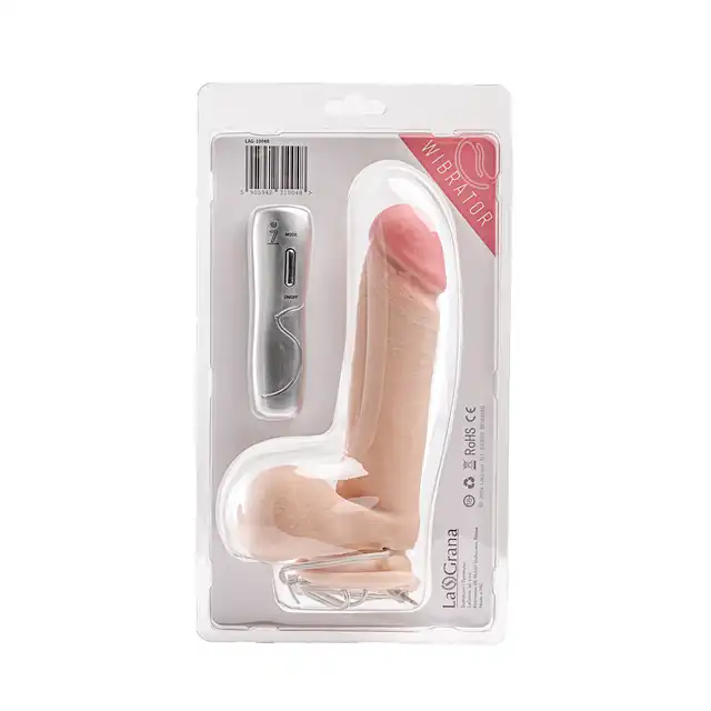Simple Pleasure - wibrator z 7 trybami rotacji, sterowany przewodowo, 20 cm - Ultra realistyczna rotacja, która przejmuje kontrolę nad przyjemnością!