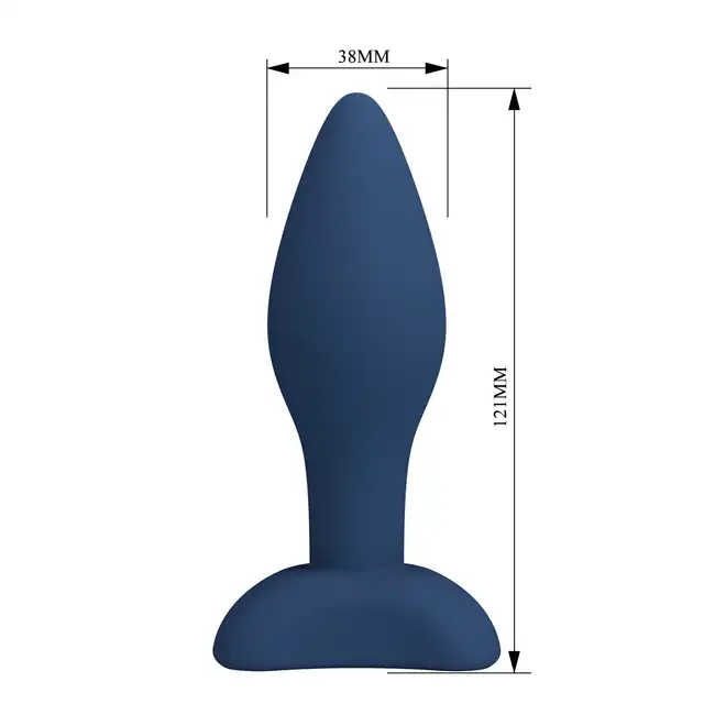 Mr. Play - Bulb Anal Plug L. Niebieska silikonowa wtyczka analna z masywną końcówką. 12,1 cm długości