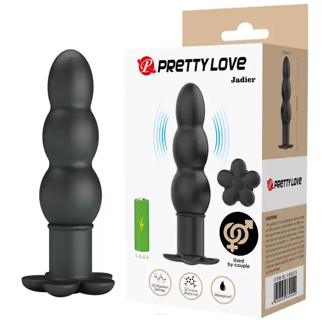 Pretty Love - Jadier. Trzystopniowa wibrująca zatyczka analna z kwiatową podstawą. 