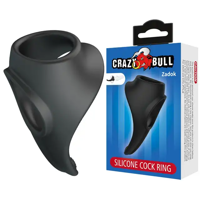 Crazy Bull - Zadok Silicone Cock &amp; Ball Ring - pierścień na penisa i jądra ze stretcherem - Więcej niż ucisk. To pełna kontrola doświadczenia.