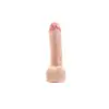 Simple Pleasure - dildo z wbudowanym kręgosłupem, cyberskóra, 20cm - Miękki w dotyku. Posłuszny w formie!