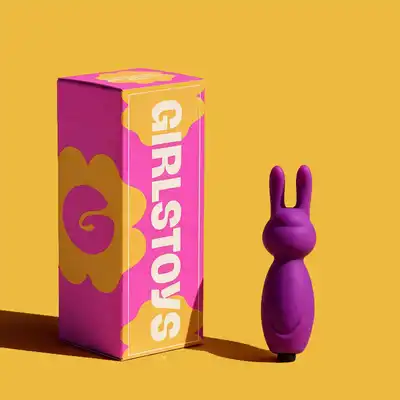 Girls Toys - Wibrator mini Agrigento. 8cm. Uroczy króliczek, silikonowy, fioletowy stymulator łechtaczki w kształcie króliczka