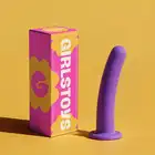 Girls Toys - Dildo Zar.  Purple Curve Anal Dildo – Zakrzywione dildo analne z mocną przyssawką. 17 cm minimalistycznej formy.