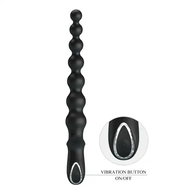 Pretty Love – Dedron. Wibrujące koraliki analne z 10 trybami wibracji i ergonomicznym uchwytem.