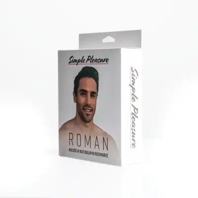 Simple Pleasure  - Lalka dmuchany Roman.   Penis, anus, włochaty tors. Naturalne rozmiary.