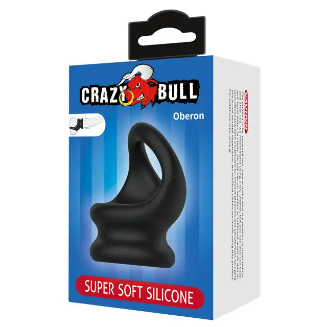 Crazy Bull - Oberon Super Soft Silicone Cock Ring - Pierścień na penisa i jądra, silikon premium - Podkręć formę. Zdominuj finał.