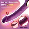 B-Series – Realistic Vibrator Purple. Realistyczny wibrator silikonowy z 10 trybami wibracji, ładowaniem USB i wodoodporną konstrukcją