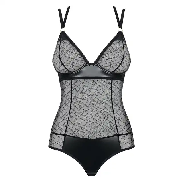 Obsessive - 859-TED-1 body L/XL - Nowoczesne body w pikantnym wydaniu.