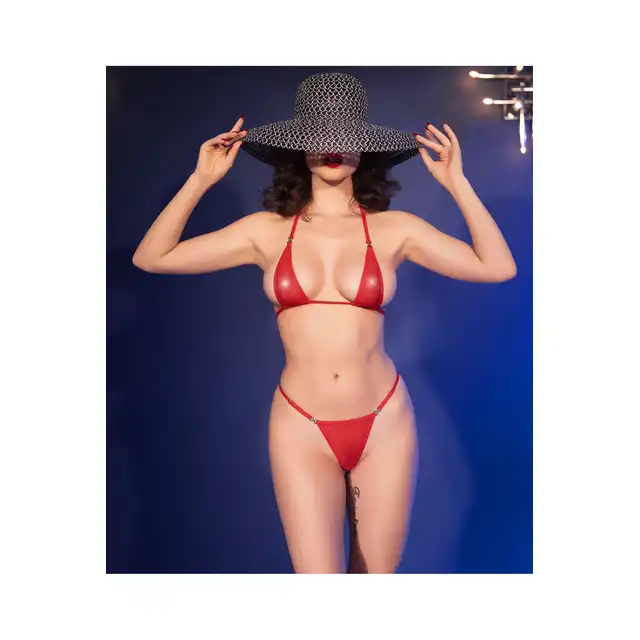 Chilirose - 4840 Red S/M. Mikro bikini, zmysłowe odkrywające i dodające pikanterii. 