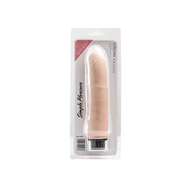 Simple Pleasure - wibrator z regulacją prędkości z cyberskóry, 20 cm - Realistyczny dotyk. Płynna kontrola intensywności!