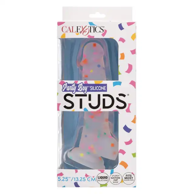 Calexotics - Piękne kolorowe nieduże dildo. Studs 13.25 cm. Liquid Silikon.