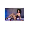 Chilirose - 4854 Black S/M. Bodystocking z Geometryczną Siateczką i Wycięciami