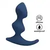 Mr. Play -  David/Samuel Prostate Massager. Niebieski profilowany silikonowy masażer prostaty 11,8 cm długości