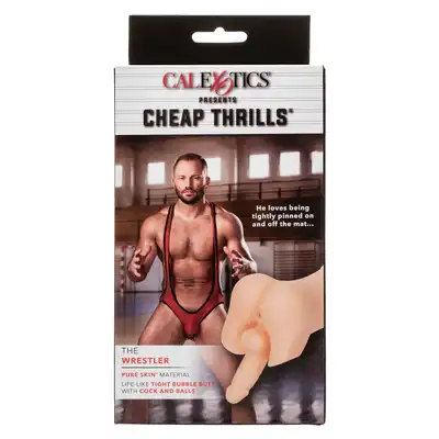 Calexotics - The Wrestler Ass Stroker. Pupka Werstlera z penisem i jądrami, prązkowana wewnątrz, pól kilo, jak żywa! Materiał Pure skin.