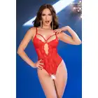 Chilirose 4689 Red Body M - Czerwone body typu "ouvert" w rozmiarze M - zmysłowa klasyka uwodzenia!