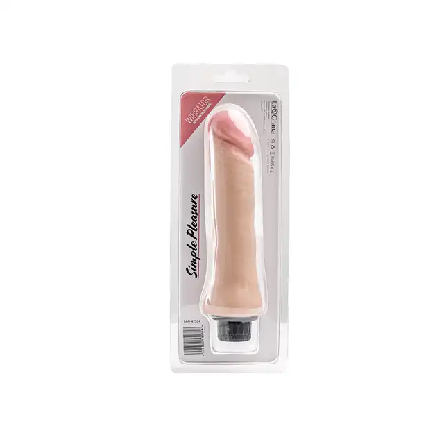 Simple Pleasure - wibrator z regulacją prędkości z cyberskóry, 20 cm - Miękki dotyk, płynna regulacja i naturalna przyjemność!