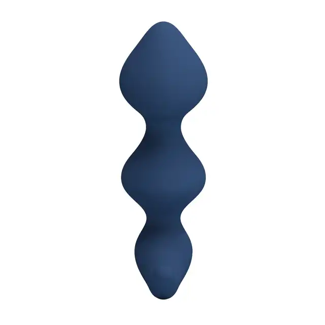 Mr. Play -  David/Samuel Prostate Massager. Niebieski profilowany silikonowy masażer prostaty 11,8 cm długości