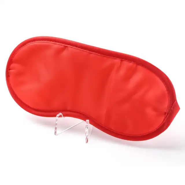 Simple Pleasure - Maska na oczy satynowa, czerwona.  Odkryj przyjemność zmysłowej tajemnicy!