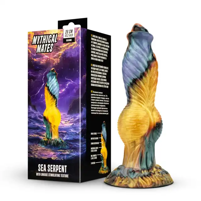 Mythical Mates - Sea Serpent Thrusting Dildo. Fantastyczny, posuwisty dildo 26 cm dla zaawansowanych użytkowników