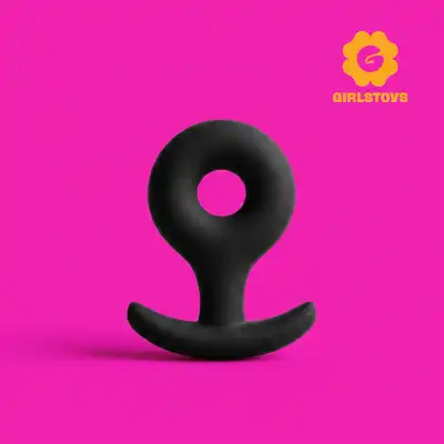 Girls Toys - Wtyczka Hel - Czarna zatyczka analna typu "donut plug". Stylowy kształt stworzony dla przyjemności.