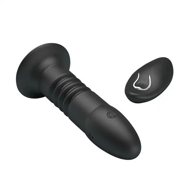 Pretty Love - Mr Play Vibrating Anal Plug. Wibracyjny korek analny z funkcją thrustingu i pilotem: 4 wibracje, 4 ruchy góra–dół, maksymalna intensywność przyjemności
