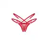 Obsessive Matildea Crotchless Thong Red S/M - Stringi czerwone z otwartym krokiem - Czerwień i złoto – duet o wyjątkowym charakterze.