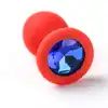 Simple Pleasure - Genialny mini korek analny silikonowy. 7 cm  Czerwony Rozmiar S. Cienka nóżka,