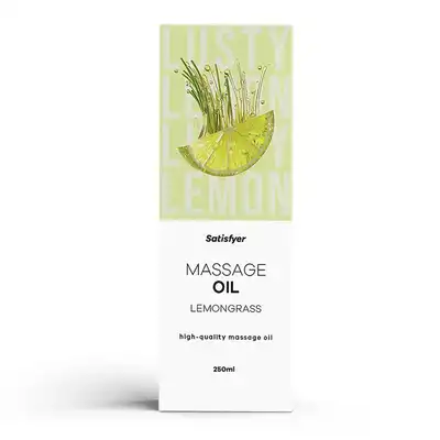 Satisfyer - Lemongrass High-Quality Massage Oil. Naturalny, olejek do masażu o pięknym zapachu trawy cytrynowej