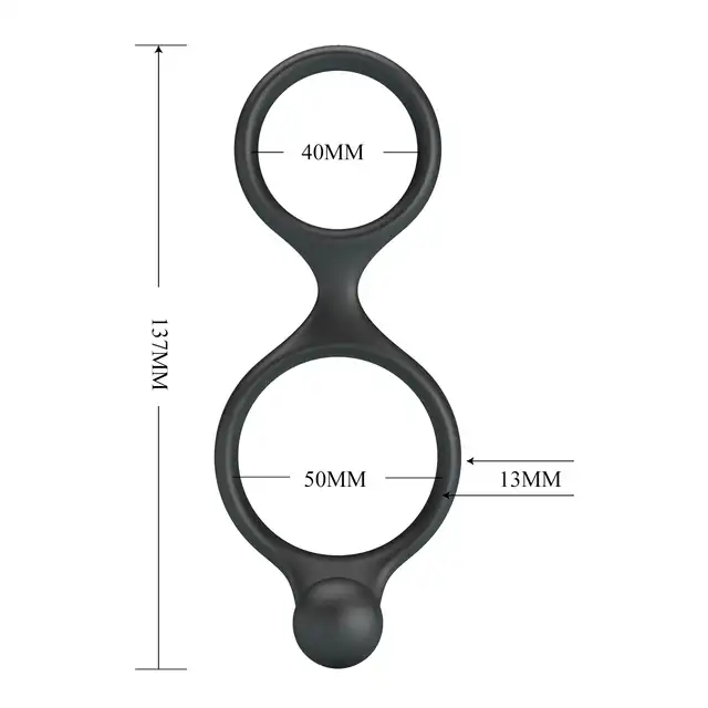 Crazy Bull - Florian Silicone Cock Ring - Pierścień erekcyjny na penisa i jądra ze stymulatorem krocza