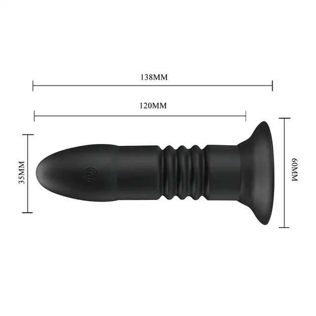 Pretty Love - Mr Play Vibrating Anal Plug. Wibracyjny korek analny z funkcją thrustingu i pilotem: 4 wibracje, 4 ruchy góra–dół, maksymalna intensywność przyjemności