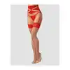 Obsessive Matildea Stockings Red S/M - Cieliste Pończochy z Czerwoną Koronką - Subtelna baza, wyrazisty detal!