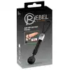 Rebel - Heavy Rope Cock Strap with Ball 166g - Podwójny Pierścień na Penisa i Jądra z Obciążnikiem - Kontrola, napięcie i więcej doznań.