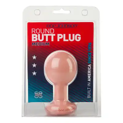 Doc Johnson - Butt Round Plug. Okrągły korek analny dla początkujących, rozmiar M. 