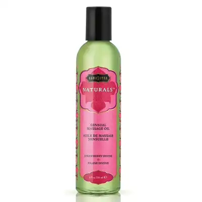 Kamasutra - Massage Oil Strawbery 236 ml. Zmysłowy olejek o zapachu słodkiej truskawki. Mega Sale!