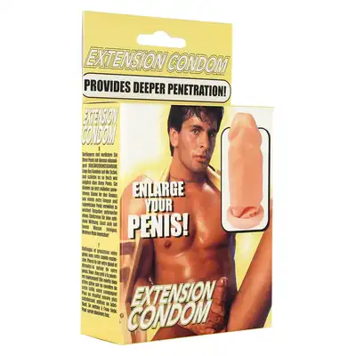 Stymulator - Extension Condom. Skuteczna przedłużka w formie prezerwatywy. Głęboka penetracja. Bestseller! 