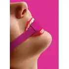 Ouch! - Elastic Ball Gag Pink. Różowy elastyczny, bardzo wygodny i bezpieczny knebel. 