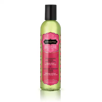Kamasutra - Massage Oil Strawberry 236 ml. Olejek do masażu o zapachu słodkiej truskawki. Mega Sale!