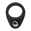 Levelz – Single Weighted Ball Cock Ring. Czarny pierścień erekcyjny z płynnego silikonu z wyjmowalnym ciężarkiem 