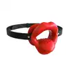 Kiotos BDSM - Vibrating Mouth Gag Silicone Lips &amp; Tongue - Wibrujący knebel w kształcie ust z językiem i wypustkami. 10 funkcji wibracji i silikon wysokiej jakości!