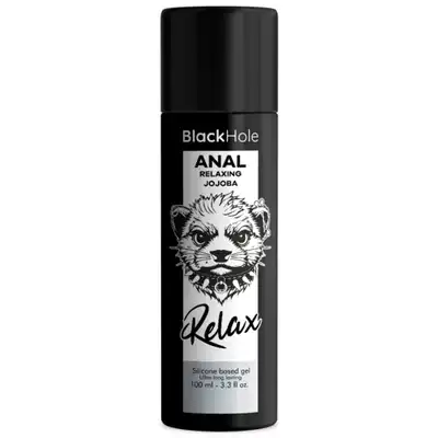 Black Hole - Anal Relaxing Jojoba Relax Silicone Base 100 ml - Wysokiej jakości lubrykant analny na bazie silikonu z delikatnym efektem rozluźniającym oraz olejem jojoba.