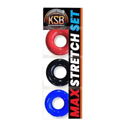 KSB - Max Stretch Cockring 3 Pack - Zestaw 3 elastycznych ringów erekcyjnych. Przedłóż sobie przyjemność!
