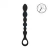 Levelz - Beaded Snake Silicone Anal Probe with Loop. Długie dildo analne w kształcie sondy i koralików analnych, mocne wibracje 