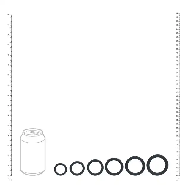Levelz -  Classic Silicone Cock Ring Set of 6. Zestaw 6 pierścieni erekcyjnych wykonanych z czarnego silikonu