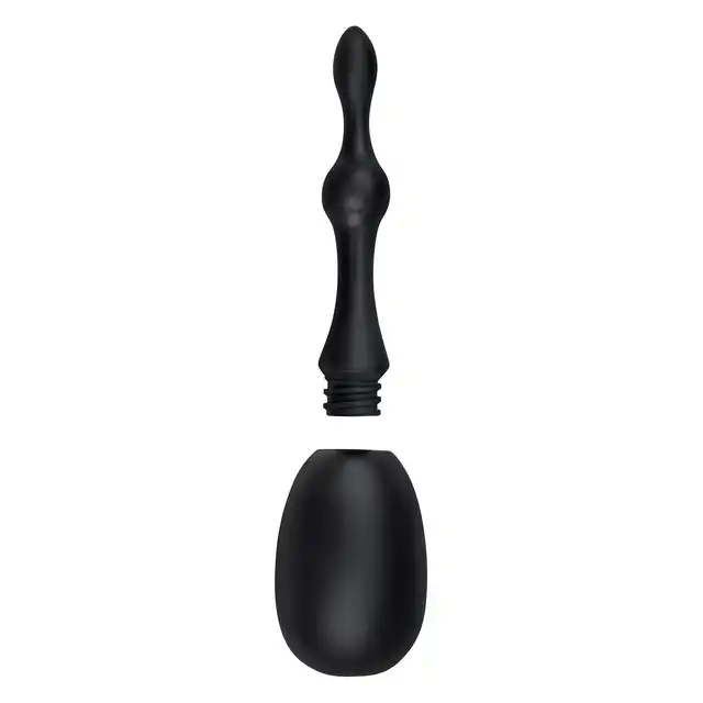 Aqua Clean - Silicone One - Way Valve Douche Set with Beaded Nozzle 150 ml - Gruszka do higieny intymnej z końcówką z kulkami. Zawór jednokierunkowy zapobiegający cofaniu się wody.