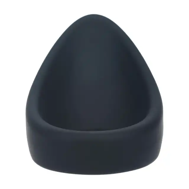 Levelz - Teardrop Silicone Cock Ring. Silikonowy czarny ring erekcyjny w kształcie łzy ze stymulatorem łechtaczki lub krocza